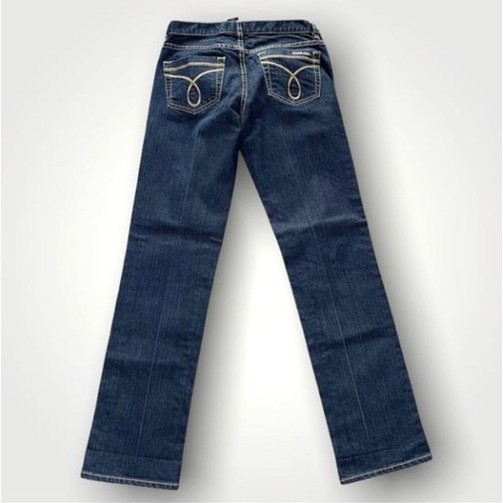 CALVIN KLEIN JEANS CLASSIC ICONIC DARK BLUE DENIM  JEANS MEDIUM 28 / 6 - Picture 2 of 9